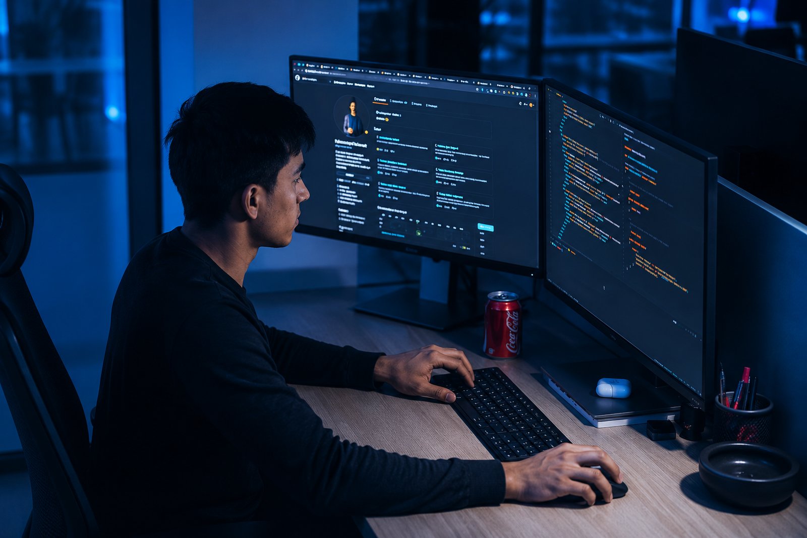 Especialista Accerte monitorando bancos de dados em ambiente de trabalho